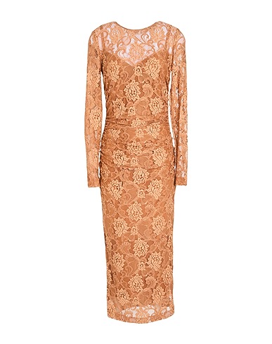 DOLCE&GABBANA Midi-Kleid Kamel 85% Polyamid, 15% Elastan