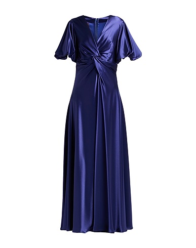 TALBOT RUNHOF Long dress Midnight blue 80% Triacetate, 20% Polyester