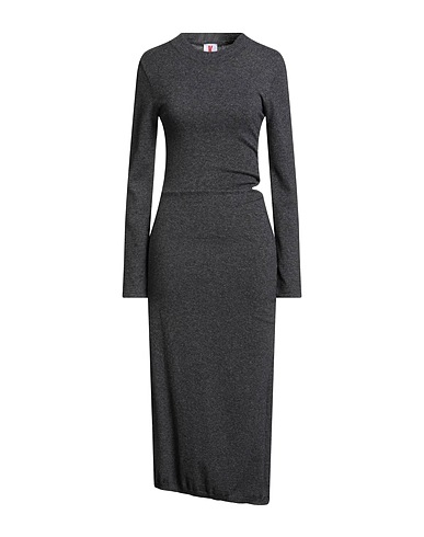 KONTATTO Midi dress Grey 35% Polyamide, 30% Merino Wool, 30% Viscose, 5% Cashmere