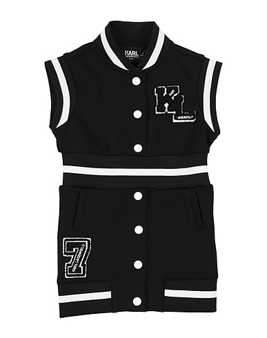 KARL LAGERFELD Dress KIDS Black 50% Polyester, 45% Cotton, 5% Elastane