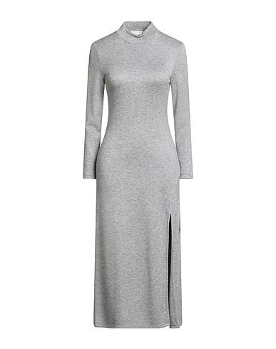 HAVEONE Midi dress Light grey 45% Viscose, 36% Polyester, 19% Nylon