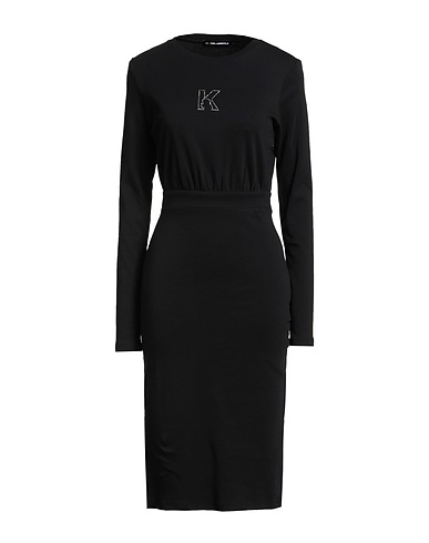 KARL LAGERFELD Midi dress Black 100% Cotton