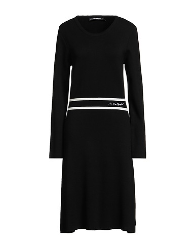 KARL LAGERFELD Midi dress Black 65% Viscose, 35% Polyamide