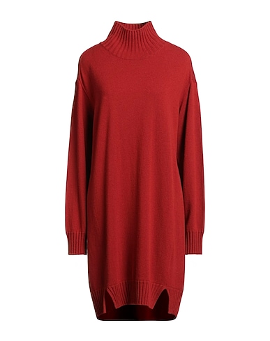 NOTSHY Short dress Rust 90% Wool, 10% Cashmere