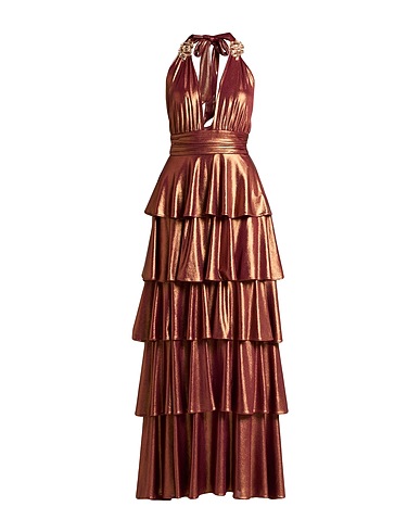 W LES FEMMES by BABYLON Vestito lungo Bronzo 95% Poliammide, 5% Elastan
