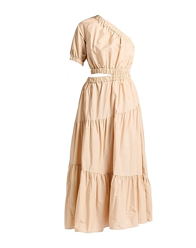 VICOLO Long dress Beige 100% Cotton