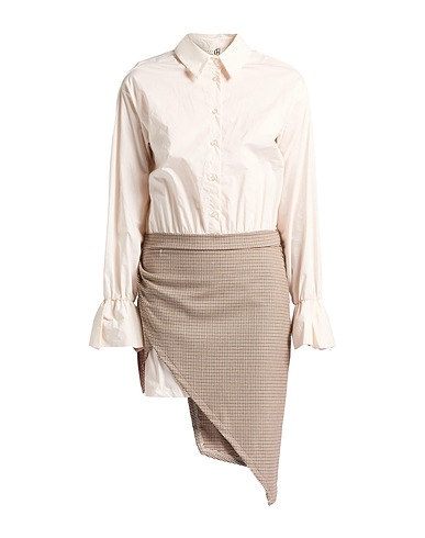 HAVEONE Short dress Ivory 100% Cotton, Polyester