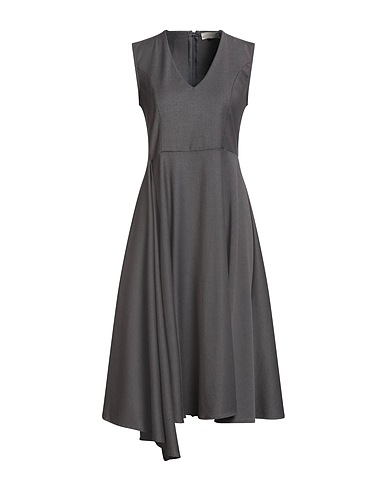 HAVEONE Midi dress Grey 63% Polyester, 34% Viscose, 3% Elastane