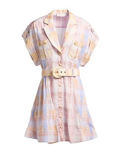 ZIMMERMANN Blazer dress Light pink 100% Linen, Cotton