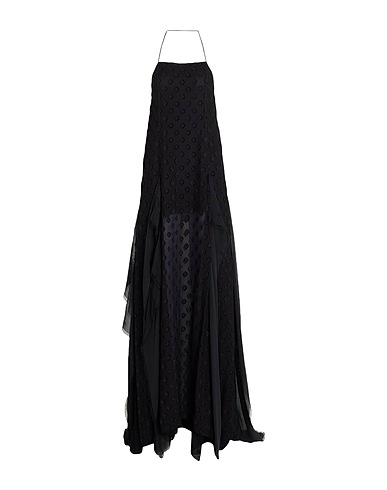 ANN DEMEULEMEESTER Long dress Black 100% Viscose, Silk