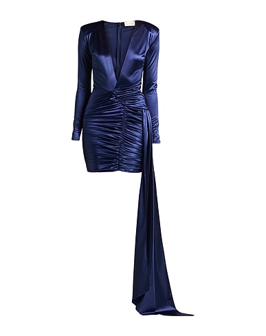 THE NEW ARRIVALS ILKYAZ OZEL Sheath dress Navy blue 100% PES