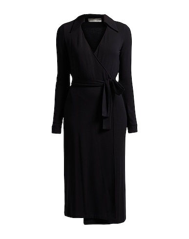 LIVIANA CONTI Wrap dress NERO 94% Viscose, 6% Elastane