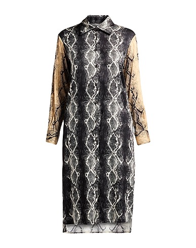LIVIANA CONTI Midi dress Black 97% Viscose, 3% Elastane