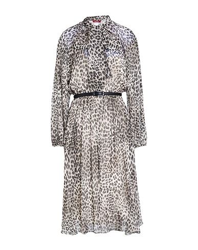 MAX MARA STUDIO Midi dress Charcoal 100% Silk