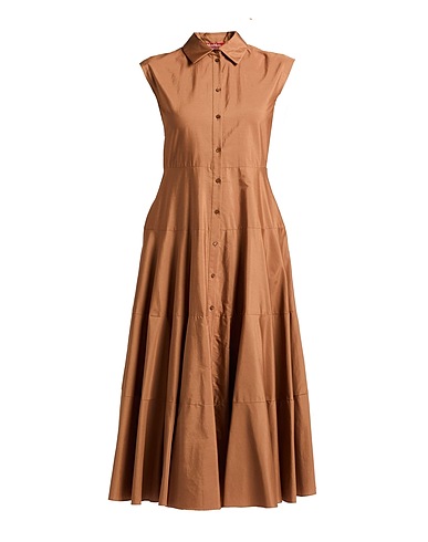 MAX MARA STUDIO Long dress Brown 100% Cotton