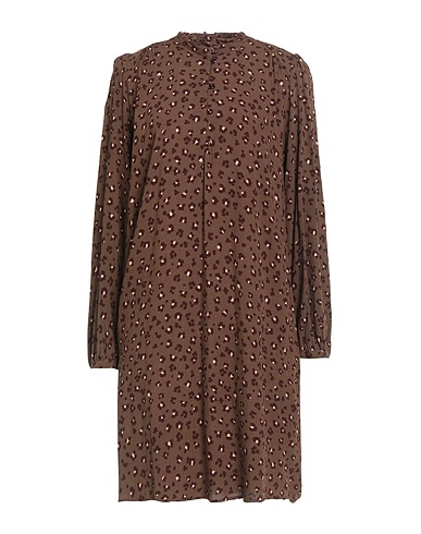 DES PETITS HAUTS Vestito chemisier Khaki 100% Viscosa