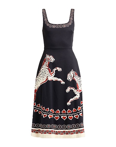 LA DOUBLE J Midi dress Black 97% Cotton, 3% Elastane