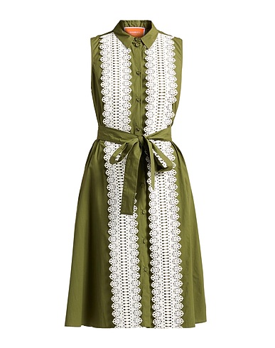 LA DOUBLE J Vestido camisero Verde militar 100% Algodón