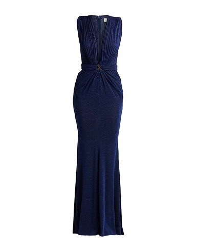 ELISABETTA FRANCHI Elegant dress RED CARPET Navy blue 63% Viscose, 17% Polyester, 15% Polyamide, 5% Elastane