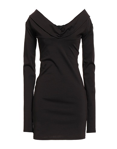 HAVEONE Sheath dress Black 65% Cotton, 28% Polyester, 7% Elastic fibres