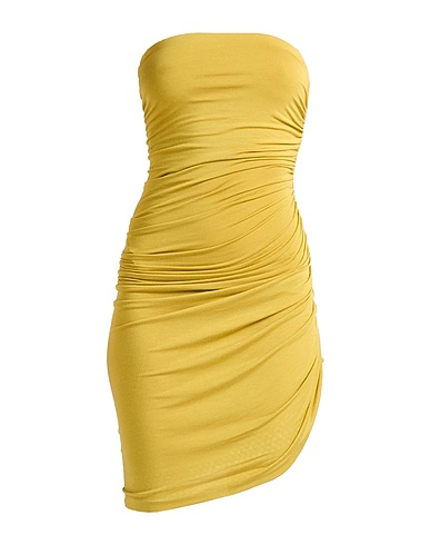 NORMA KAMALI Sheath dress Mustard 95% Viscose, 5% Elastane