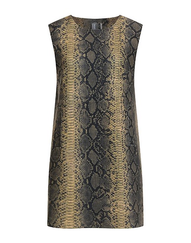 NORMA KAMALI Kurzes Kleid Senf 95% Polyester, 5% Elastan