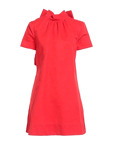 STAUD Short dress Red 60% Cotton, 40% Polyester