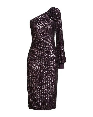 CHIARA BONI LA PETITE ROBE Vestito midi Prugna 72% Poliammide, 28% Elastan