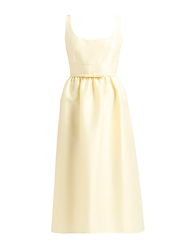 SELF-PORTRAIT Midi dress Pastel yellow 100% Polyester