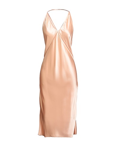 SAINT LAURENT Midi dress Apricot 100% Silk
