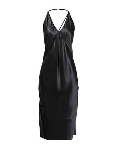 SAINT LAURENT Midi dress Black 100% Silk