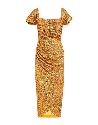 CHIARA BONI LA PETITE ROBE Elegant dress Gold 72% Polyamide, 28% Elastane
