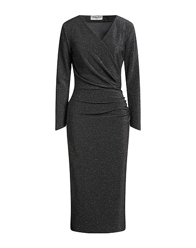 CHIARA BONI LA PETITE ROBE Tubino Antracite 48% Poliestere, 27% Viscosa, 10% Poliammide, 10% Poliestere metallizzato, 5% Elastan