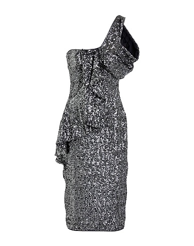 CHIARA BONI LA PETITE ROBE Elegant dress Charcoal 100% Polyester, Polyamide, Elastane
