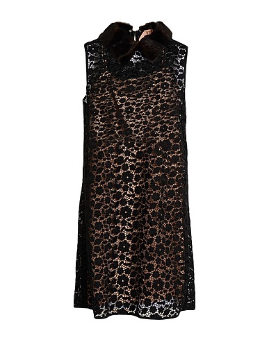 N°21 Short dress Black 100% Polyester, Modal