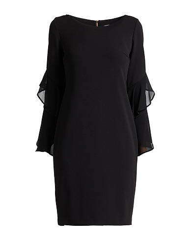 CALVIN KLEIN Sheath dress Black 94% Polyester, 6% Elastane