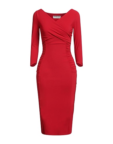 CHIARA BONI LA PETITE ROBE Tubino Rosso 75% Poliammide, 25% Elastan