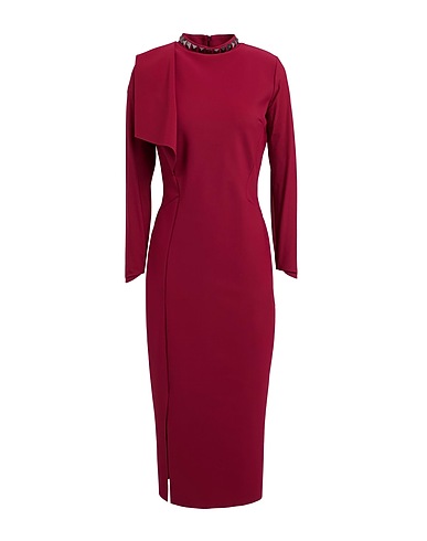 CHIARA BONI LA PETITE ROBE Midi dress Burgundy 75% Polyamide, 25% Elastane