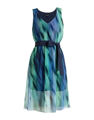 ARMANI EXCHANGE Vestito midi Verde chiaro 100% Poliestere, Poliammide, Gomma