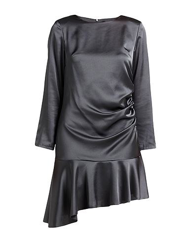 SOUVENIR Short dress PRIVÉE Grey 100% Polyester