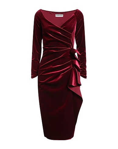 CHIARA BONI LA PETITE ROBE Midi dress Garnet 45% Polyester, 35% Polyamide, 20% Elastane