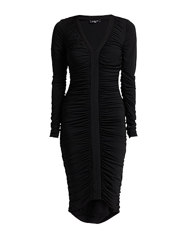 MARCIANO by GUESS Midi dress Black 92% Recycled polyester, 8% Polyester