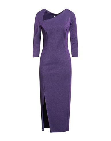 CHIARA BONI LA PETITE ROBE Elegant dress Dark purple 42% Polyamide, 40% Viscose, 10% Elastane, 8% Polyester