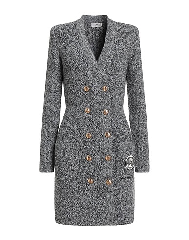 ELISABETTA FRANCHI Blazer dress Black 46% Wool, 46% Acrylic, 8% Polyamide
