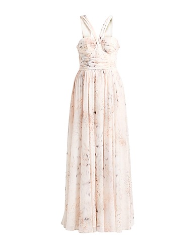 MARCIANO by GUESS Long dress Off white 55% Recycled polyester, 45% Polyester