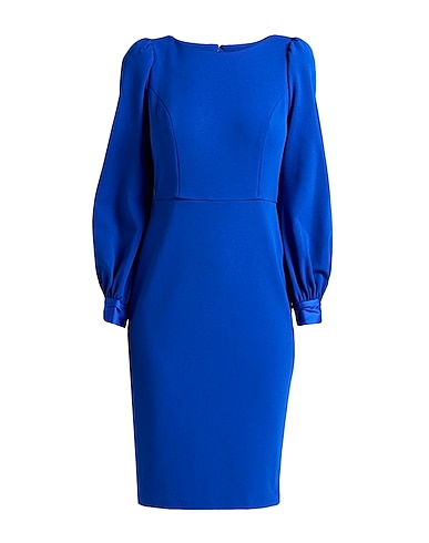 CALVIN KLEIN Midi dress Blue 94% Polyester, 6% Elastane