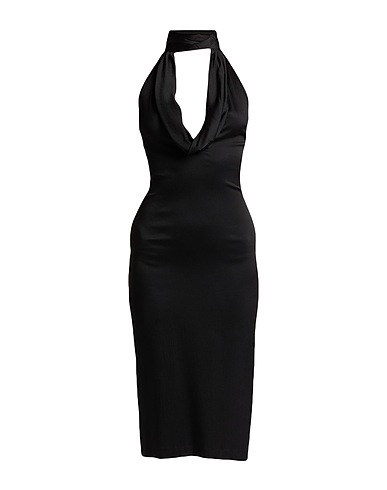 BLUMARINE Midi dress Black 90% Viscose, 9% Acetate, 1% Elastane