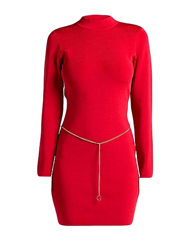GUESS Short dress Red 85% Viscose, 13% Polyester, 2% Elastane
