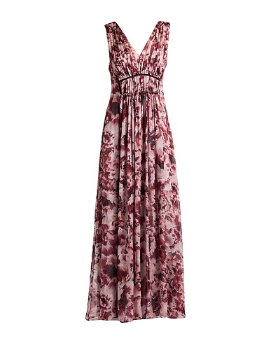 ALBERTA FERRETTI Vestito estivo Bordeaux 100% Seta