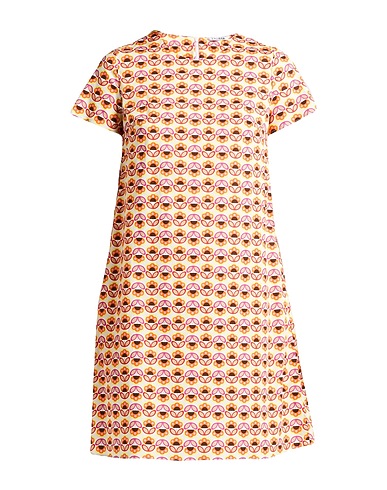 CALIBAN Vestito estivo Arancione 98% Cotone, 2% Elastan
